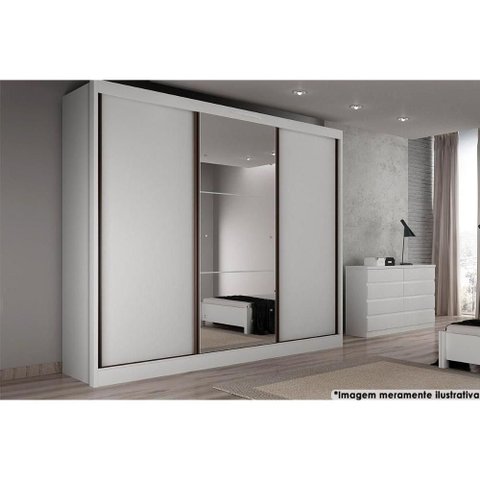 Guarda Roupa 3 Portas 1ESP 6g Natus N. Horizonte Neve