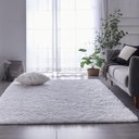 Ver imagem 4 de Tapete Saturs Shaggy Pelo Alto Branco - 50 x 100 cm Tapete para Sala e Quarto