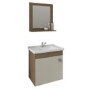 Ver imagem 2 de Gabinete para Banheiro com Cuba e Espelheira 1 Porta 1 Prateleira Íris Mgm Móveis