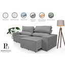 Ver imagem 3 de Sofá Reclinável Retrátil Clean 1,80m:cinza Grafite
