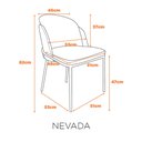 Ver imagem 6 de Kit 2 Cadeiras Nevada Denali Fratini Assento em Tecido Cinza Base Aço Carbono