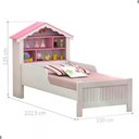 Ver imagem 2 de Cama Infantil Cama Casa Rosa Menina com Nichos MDF-MDP Rosa Solteiro Casah