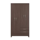 Ver imagem 2 de Guarda Roupa Solteiro Astro 110cm 4 Portas 2 Gavetas - Café Touch Dem