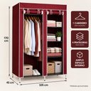 Ver imagem 6 de Guarda Roupa Modular Portatil Armario Organizador Vermelho