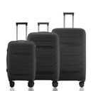 Ver imagem 1 de Kit Conjunto 3 Malas Rígidas de Polipropileno 360° com Tsa - Gladiador P1c3 Cor:preto