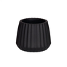 Vaso Cachepot Wave 15cm Antidengue Decoração Preto - 1