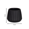 Vaso Cachepot Wave 15cm Antidengue Decoração Preto - 2