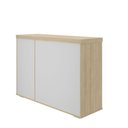 Ver imagem 7 de Armário para Escritório Tamburato 2 Portas 4 Prateleiras Carvalho/branco - Artany Móveis