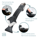 Ver imagem 2 de Espátula Aplicar silicone Rejunte ferramenta calafetar Remover Raspador pedreiro