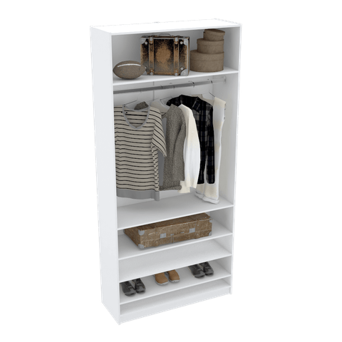 MÓDULO CLOSET CABIDEIRO E PRATELEIRAS 100% MDF M330.B MUNDI MOVEIS
