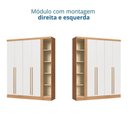 Ver imagem 6 de Módulo Guarda-Roupa de Canto 4 Portas 2 Gavetas Infinity Marrom/Cedro/Branco Line