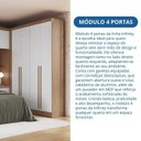 Ver mais imagens de Módulo Guarda-Roupa de Canto 4 Portas 2 Gavetas Infinity Marrom/Cedro/Branco Line