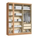 Ver imagem 4 de Módulo Guarda-Roupa de Canto 4 Portas 2 Gavetas Infinity Marrom/Cedro/Branco Line