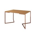 Ver imagem 1 de Mesa Jantar Industrial Retangular 137x90cm Canela Base Cobre V