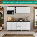 Ver imagem 5 de Cozinha Armario 7 Peças 200 cm Balcao com Tampo Evidence Branco Poliman