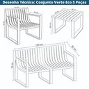 Ver imagem 2 de Conjunto 2 Poltronas, 1 Sofá 2 Lug e 2 Mesas Área Externa Verte Eco Rivatti Fibra Natural Bambu