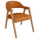 Ver imagem 6 de Kit 3 Cadeiras de Jantar e Estar Living Estofada Nadja L02 Couríssimo Canela - Lyam Decor