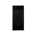 Ver imagem 2 de Porta Lambril 6 Vidros Alumínio Preto com Puxador 210x100 Lado Direito