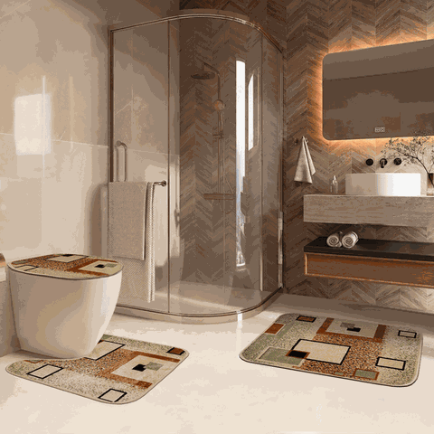 Jogo de Banheiro Rayza - Quadrado