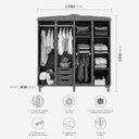 Ver imagem 3 de Guarda-roupa 4 Portas 3 Gavetas Brasil Freijó Madeira Pinus - Cavazotto