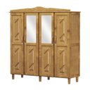 Ver imagem 2 de Guarda-roupa 4 Portas 3 Gavetas Brasil Freijó Madeira Pinus - Cavazotto