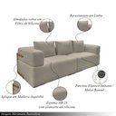 Ver imagem 3 de Sofá Bipartido com Almofadas Soltas 260cm Nuuk Linho Avelã G63 - Gran Belo