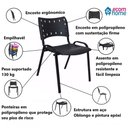 Ver imagem 2 de Cadeira Iso para Escola Escritório Comércio Preta Base Preta