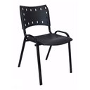 Ver imagem 6 de Cadeira Iso para Escola Escritório Comércio Preta Base Preta