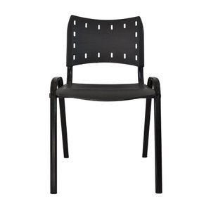 Cadeira Iso para Escola Escritório Comércio Preta Base Preta