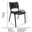 Ver imagem 7 de Cadeira Iso para Escola Escritório Comércio Preta Base Preta