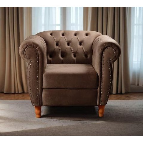 Sofá Nobreza Poltrona Chesterfield Vintage Retrô Clássico