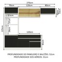 Ver mais imagens de Cozinha Completa 270011 Com Armário E Balcão Branco/Preto