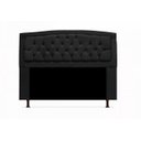 Ver imagem 2 de Cabeceira Geovana e Calçadeira Veneza Para Quarto Solteiro 90cm Suede Preto - LM DECOR