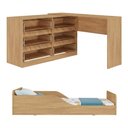 Ver imagem 3 de Kit Cama Infantil Montessoriana com Escrivaninha L 6 Gavetas Dino Multimóveis MP4819 Madeirado
