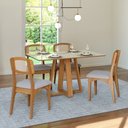 Ver imagem 3 de Mesa de Jantar Retangular Base em X 135cm 100% MDF Freijó/Off White - Dalla Costa