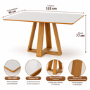 Ver imagem 4 de Mesa de Jantar Retangular Base em X 135cm 100% MDF Freijó/Off White - Dalla Costa