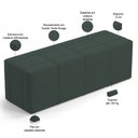 Ver imagem 6 de Kit Cabeceira Cama Box Casal 140cm com Calçadeira Roma W01 Suede Verde Musgo - Lyam Lyam Decor