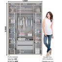 Ver imagem 4 de Guarda-Roupa Infantil 4 Portas com Vidro Aquarela