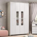 Ver imagem 1 de Guarda-Roupa Infantil 4 Portas com Vidro Aquarela