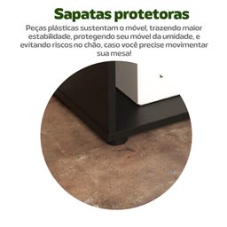 Escrivaninha Ergonômica e Atemporal em L com 8 Nichos para Armazenamento Nero  - 14