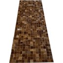 Ver imagem 1 de Tapete de couro passadeira castanho 0,75x2,00 s/b pç 5x5cm
