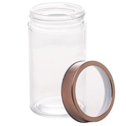 Jogo 3 Potes de Vidro com Tampa Acrílico Gastro Rosê 500ml - 2