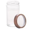 Jogo 3 Potes de Vidro com Tampa Acrílico Gastro Rosê 500ml - 2