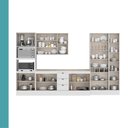 Ver mais imagens de Cozinha Completa Modulada Milla Maya 17 Portas 3 Gavetas MDF 380cm Branco
