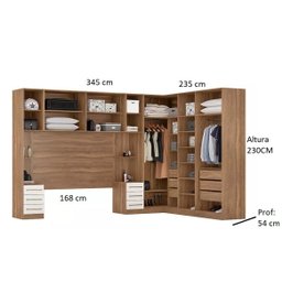 Jogo Quarto De Casal Guarda-roupa Armário Espaçoso Modulado Irlanda Demartêz Mobília Móveis Leartam - 2