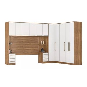 Jogo Quarto De Casal Guarda-roupa Armário Espaçoso Modulado Irlanda Demartêz Mobília Móveis Leartam