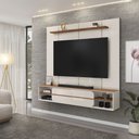 Ver imagem 1 de Painel Suspenso Ursula Tv 70" Nichos Laterais Offwhite/freijó G18 - Gran Belo