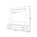 Ver imagem 4 de Painel Suspenso Ursula Tv 70" Nichos Laterais Offwhite/freijó G18 - Gran Belo