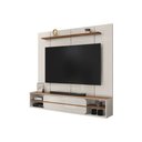 Ver imagem 2 de Painel Suspenso Ursula Tv 70" Nichos Laterais Offwhite/freijó G18 - Gran Belo
