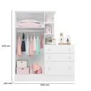 Ver imagem 2 de Guarda Roupa com Cômoda Doce Sonho Qmovi 4070:Branco